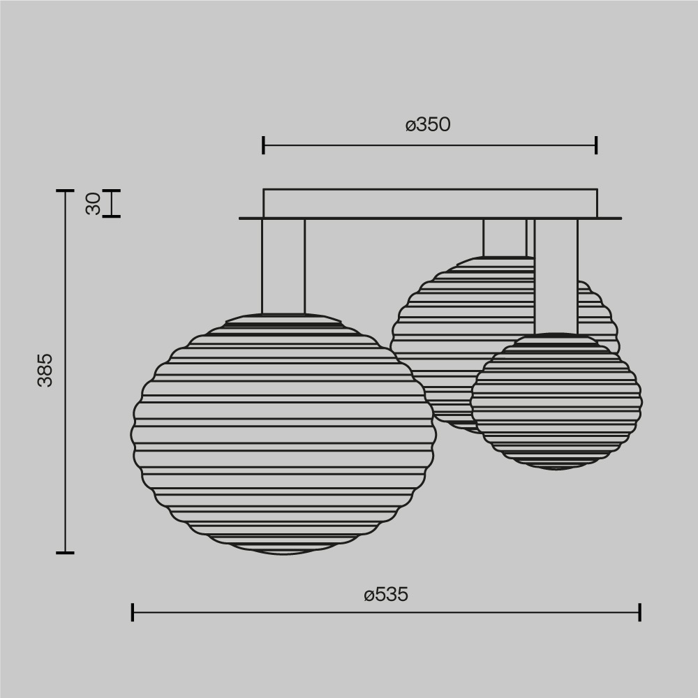 Потолочный светильник Triple ribbed base Потолочный светильник Triple ribbed base в Барнауле
