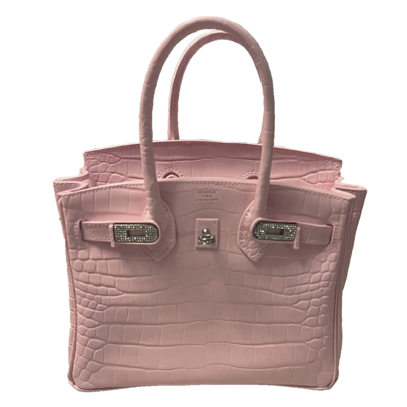 Декоративная ваза в виде сумки Birkin Bag Vase Pink Розовый в Барнауле | Loft Concept 
