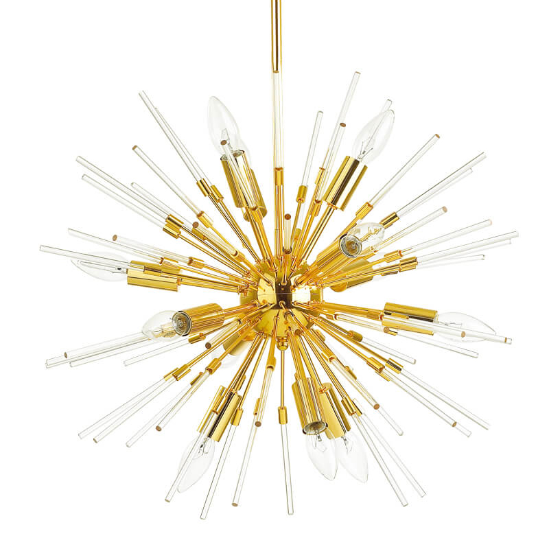 Люстра Welund Sputnik Chandelier gold Глянцевое золото Прозрачный в Барнауле | Loft Concept 