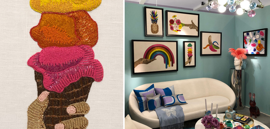 Панно Jonathan Adler ICE CREAM BEADED WALL ART Панно Jonathan Adler ICE CREAM BEADED WALL ART - Loft-Concept в Барнауле