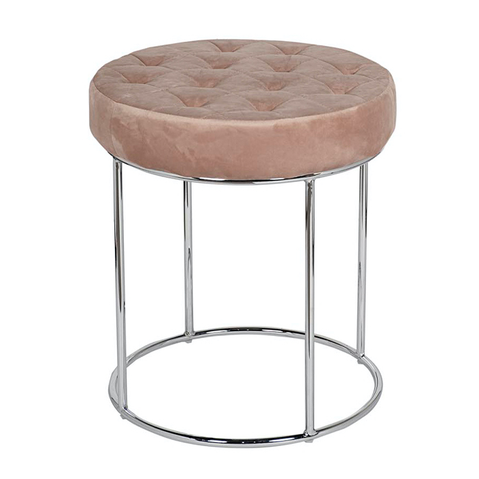 Пуф Rhombus Velours Pink Хром Дымчатая Роза Пуф Rhombus Velours Pink Хром Дымчатая Роза в Барнауле | Loft Concept