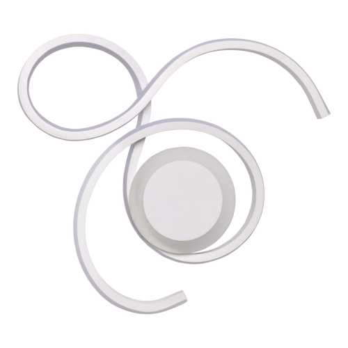 Бра белого цвета с изогнутыми световыми линиями и круглым основанием Luke Lampco Tracer Lamp Белый в Барнауле | Loft Concept 