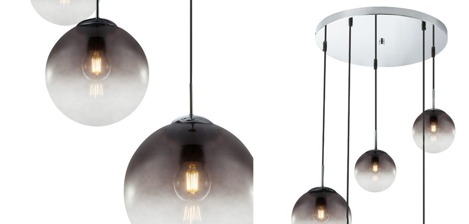 Люстра Ball Sunrise Pendant lamp smok 5 плафона Люстра Ball Sunrise Pendant lamp smok 5 плафона - Loft-Concept в Барнауле