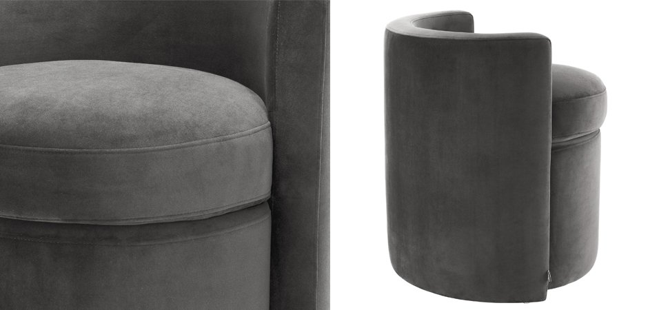 Кресло Eichholtz Stool Arcadia dark grey Кресло Eichholtz Stool Arcadia dark grey - Loft-Concept в Барнауле