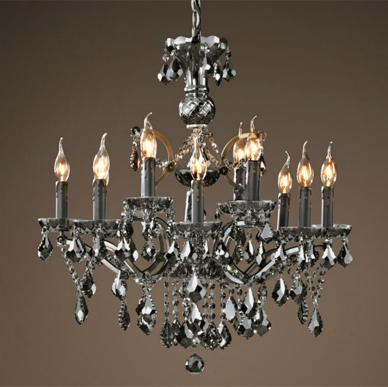 Люстра 19TH C. ROCOCO IRON & Smok CRYSTAL 12 Графит Стекло Смок Люстра 19TH C. ROCOCO IRON & Smok CRYSTAL 12 Графит Стекло Смок в Барнауле | Loft Concept