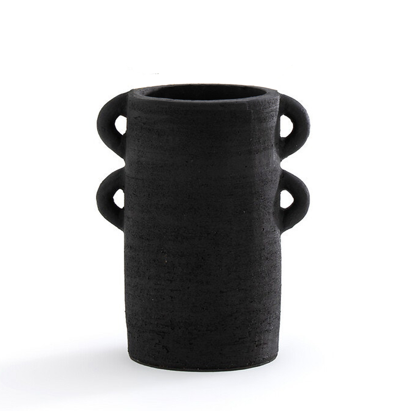 Ваза Ceramic Vase with Ears Черный Ваза Ceramic Vase with Ears Черный в Барнауле | Loft Concept