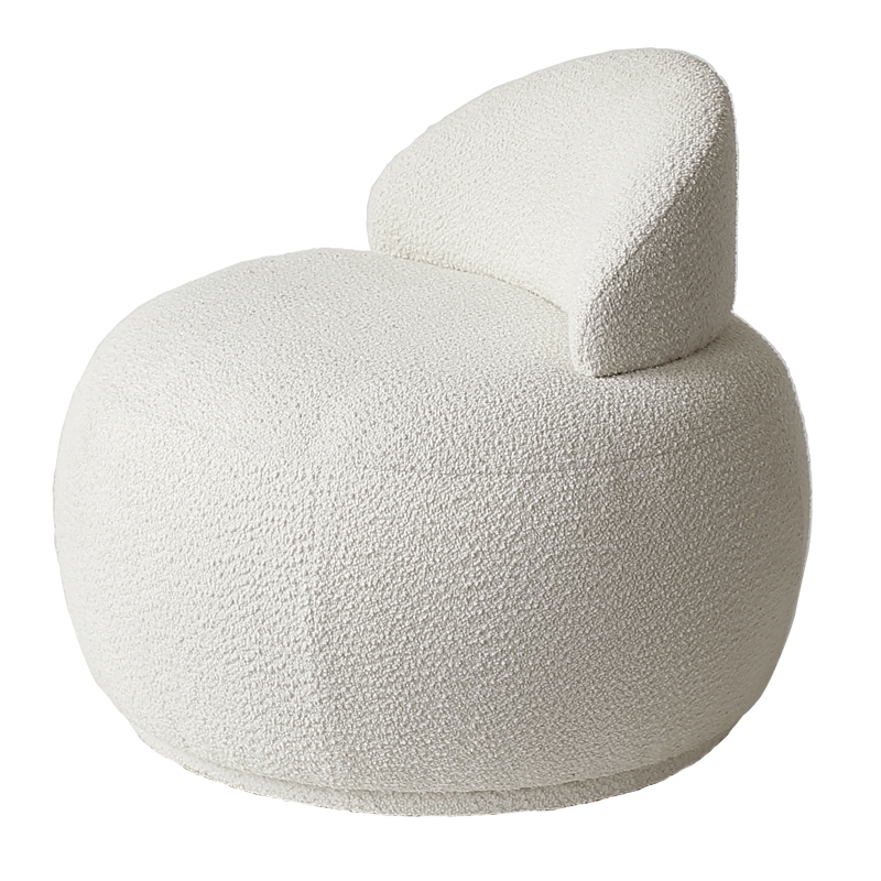 Кресло Boucle Snowball Armchair Белый в Барнауле | Loft Concept 