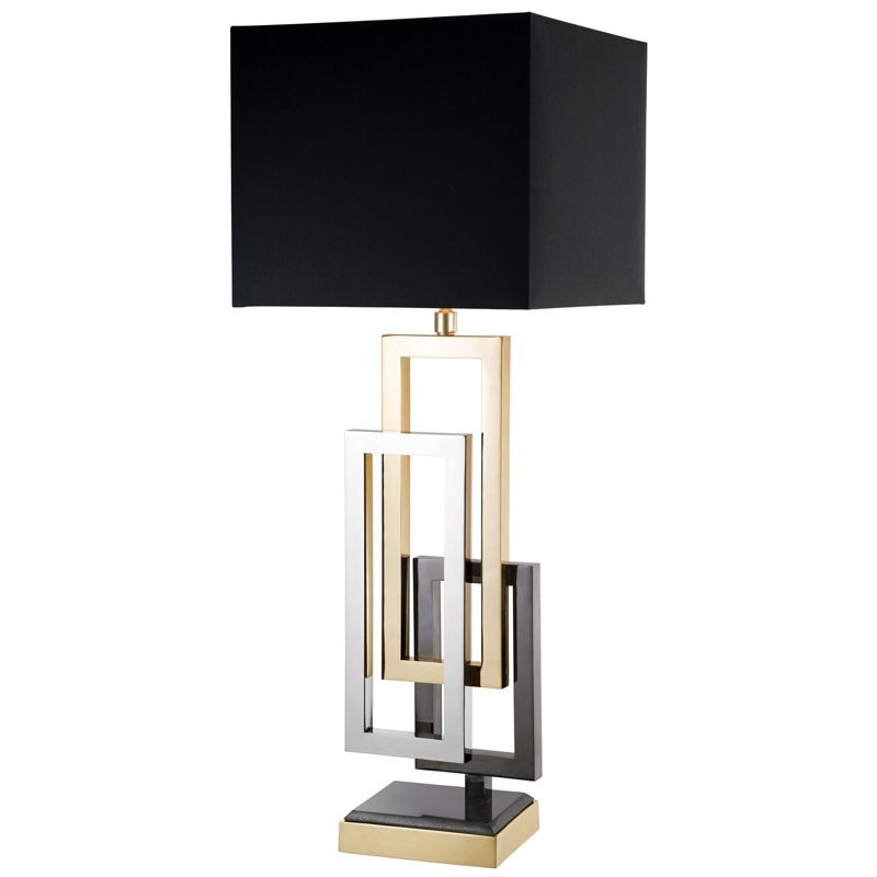 Настольная лампа Eichholtz Table Lamp Regine Черный Никель Темный никель Золотой в Барнауле | Loft Concept 
