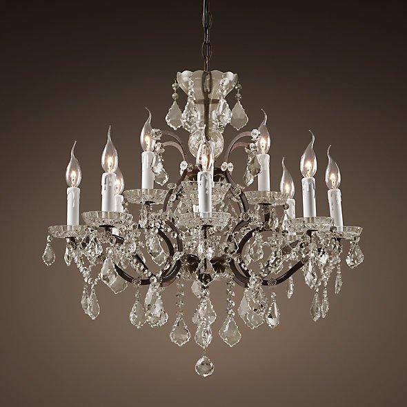 Люстра 19TH C. ROCOCO IRON & CLEAR CRYSTAL 12 Прозрачное Стекло Бурая ржавчина Люстра 19TH C. ROCOCO IRON & CLEAR CRYSTAL 12 Прозрачное Стекло Бурая ржавчина в Барнауле | Loft Concept