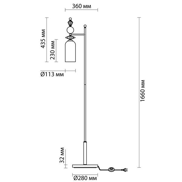 Торшер Iris Glass Floor lamp Candy chrome Торшер Iris Glass Floor lamp Candy chrome в Барнауле