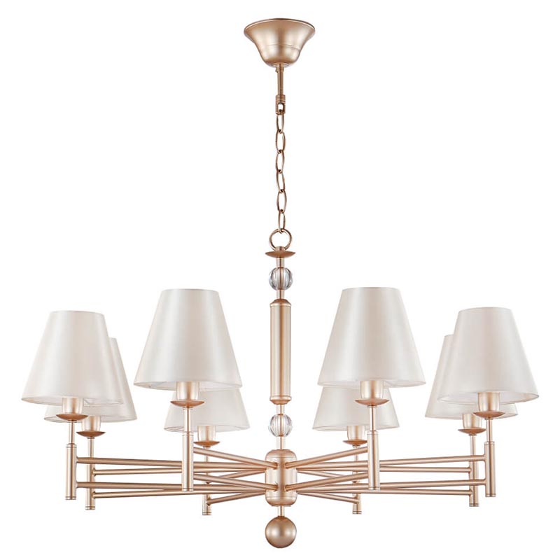 Люстра Sharma Chandelier 8 Золотой Бежевый Люстра Sharma Chandelier 8 Золотой Бежевый в Барнауле | Loft Concept