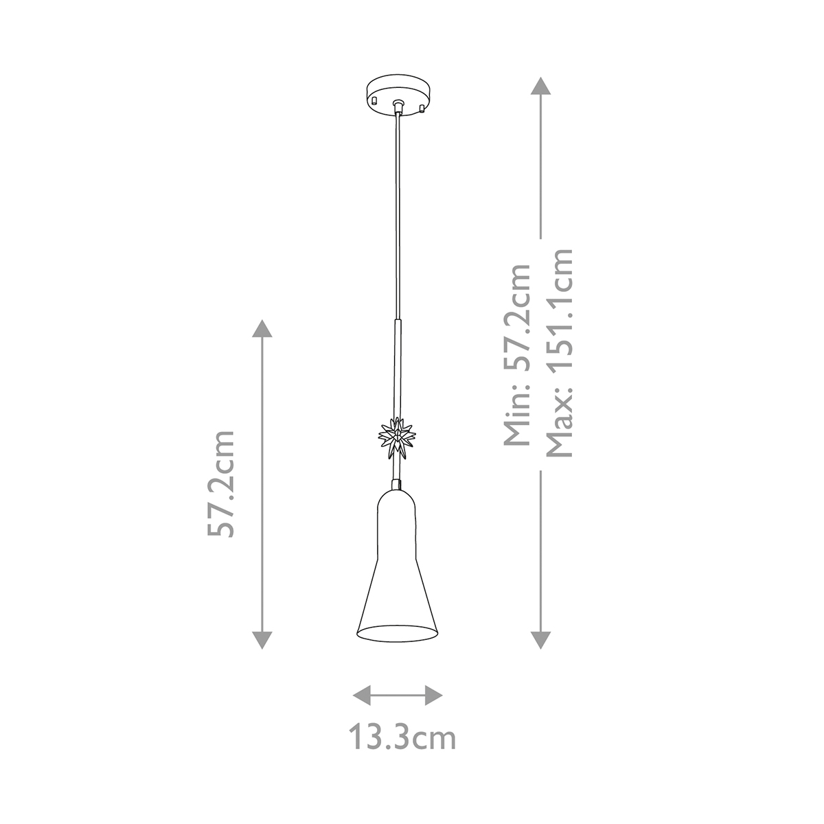 Подвесной светильник с конусным плафоном и декоративной звездой 57 см Elstead Lighting в Барнауле