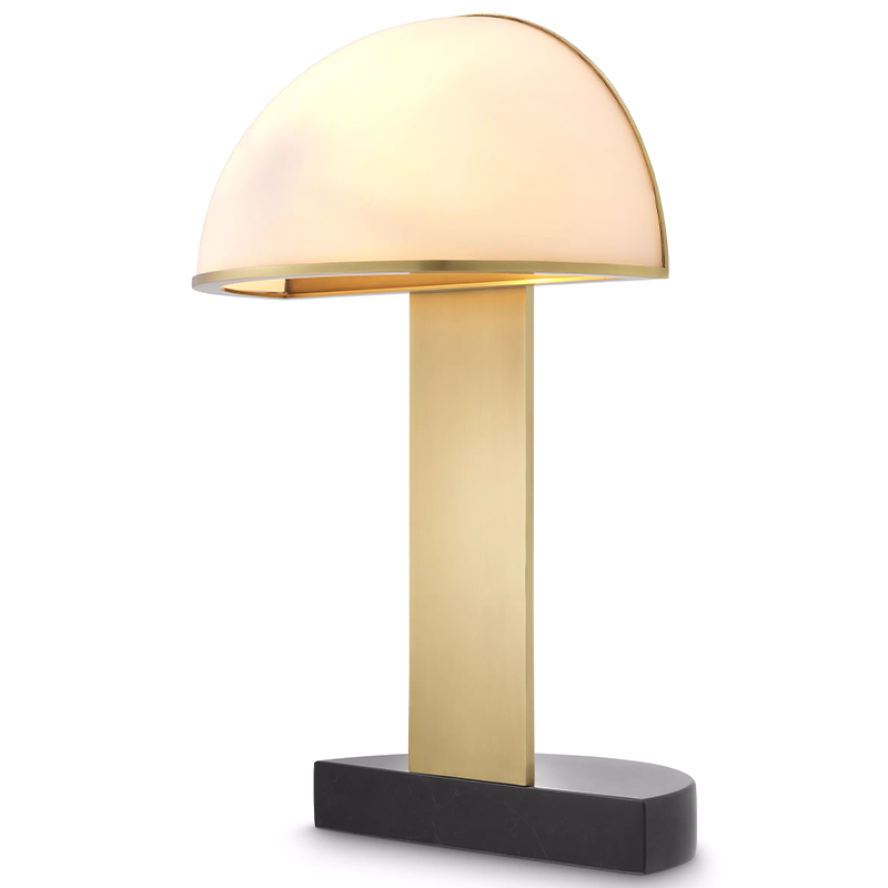 Настольная лампа Eichholtz Table Lamp Archer Белое матовое стекло Латунь Черный Настольная лампа Eichholtz Table Lamp Archer Белое матовое стекло Латунь Черный в Барнауле | Loft Concept