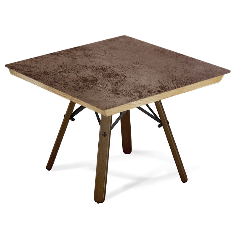 Стол журнальный c коричневой квадратной столешницей из керамики Charm Coffee Table Коричневый в Барнауле | Loft Concept 