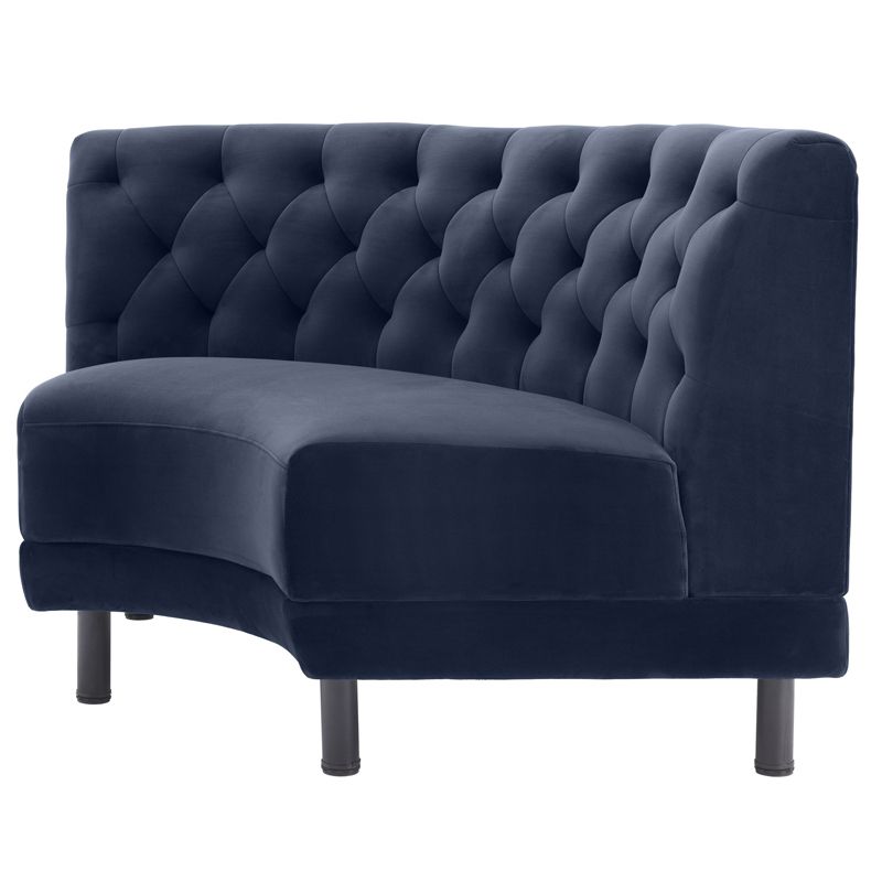 Диван Eichholtz Sofa Rochdale II Сапфирово-синий Черный в Барнауле | Loft Concept 