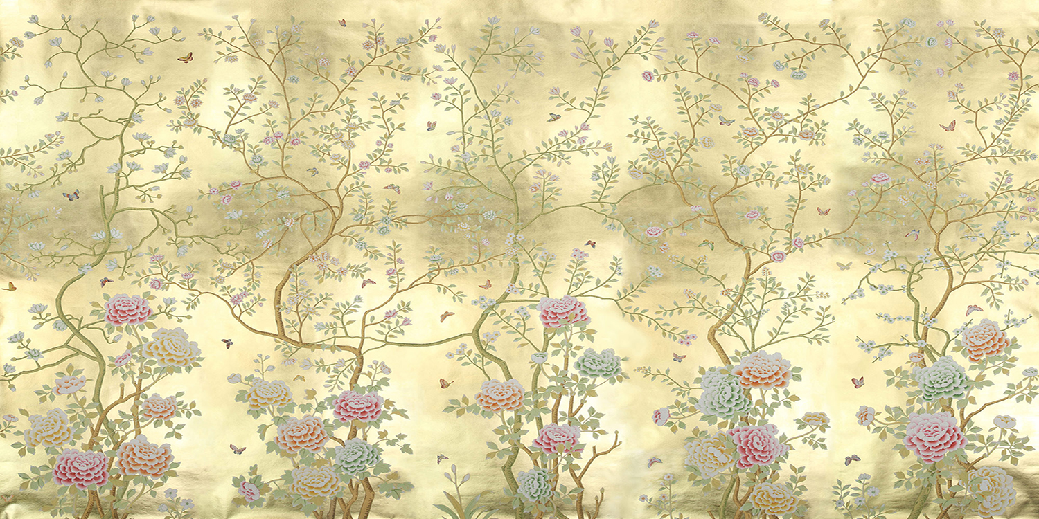 Обои ручная роспись Chelsea Deep Rich Gold - фото