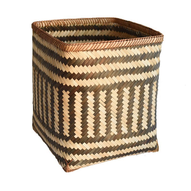 Корзина Wicker Basket Cube Бежево-серый Корзина Wicker Basket Cube Бежево-серый в Барнауле | Loft Concept