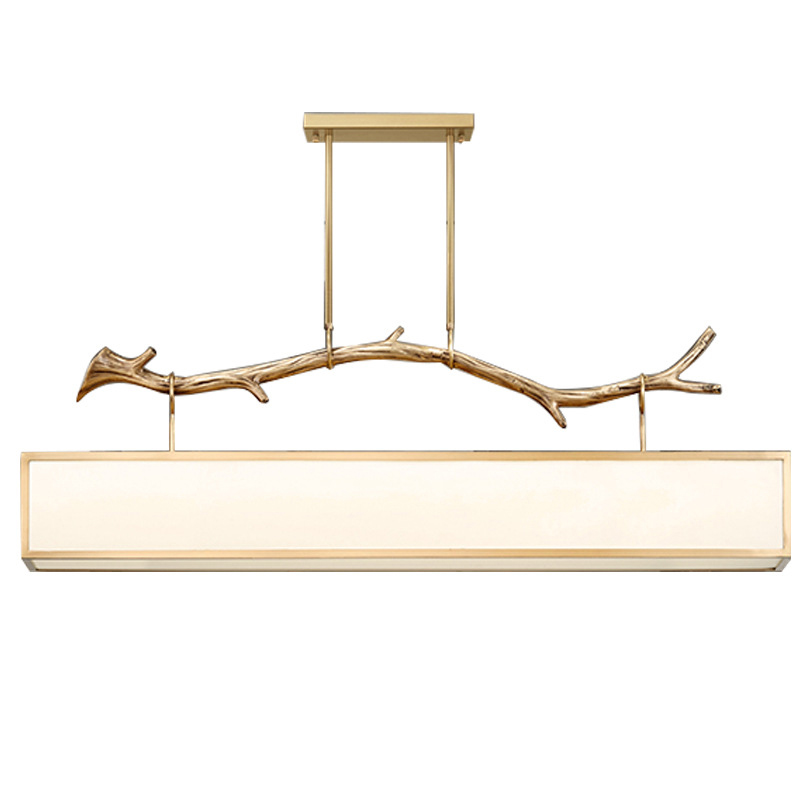 Дизайнерская прямоугольная люстра с золотой веткой Rectangular chandelier golden branch Золотой Дизайнерская прямоугольная люстра с золотой веткой Rectangular chandelier golden branch Золотой в Барнауле | Loft Concept