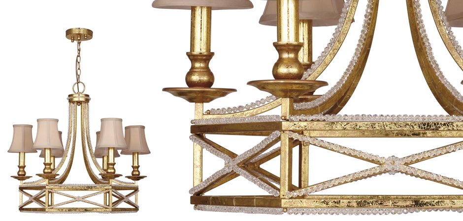 Люстра Foiling Spider Web Gold 6 Люстра Foiling Spider Web Gold 6 - Loft-Concept в Барнауле