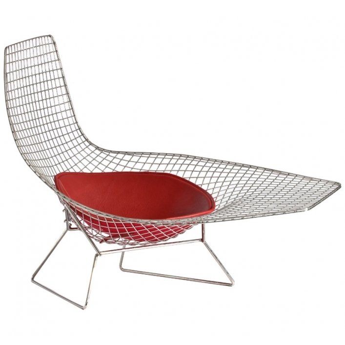 Кресло Asymmetric Chaise Черный Красный Белый Кресло Asymmetric Chaise Черный Красный Белый в Барнауле | Loft Concept