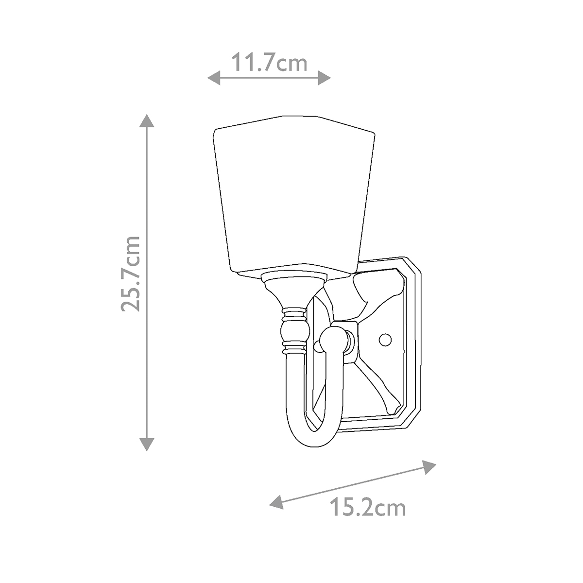 Бра для ванных комнат с белым матовым плафоном квадратной формы на основании цвета хром Feiss в Барнауле