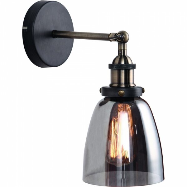 Бра Smoke Glass cloche Wall Lamp Бра Smoke Glass cloche Wall Lamp в Барнауле | Loft Concept