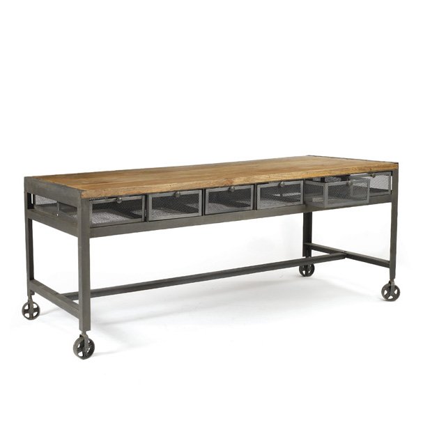 Стол Industrial Metal Metropolitan Work Table Черный Стол Industrial Metal Metropolitan Work Table Черный в Барнауле | Loft Concept
