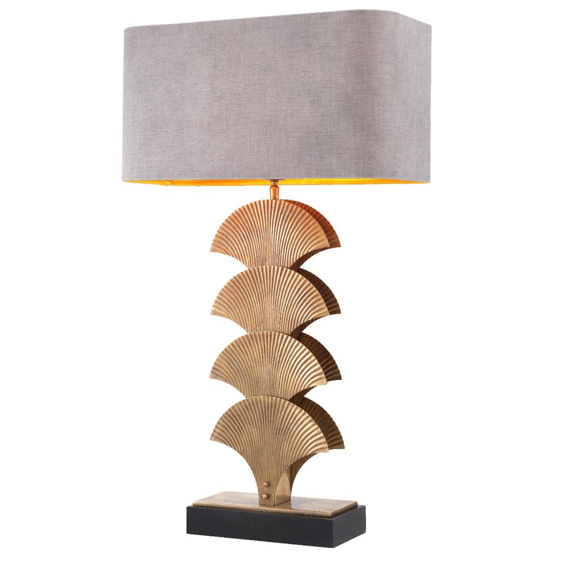 Настольная лампа Eichholtz Table Lamp Iris Черный Винтажная латунь Серый Настольная лампа Eichholtz Table Lamp Iris Черный Винтажная латунь Серый в Барнауле | Loft Concept