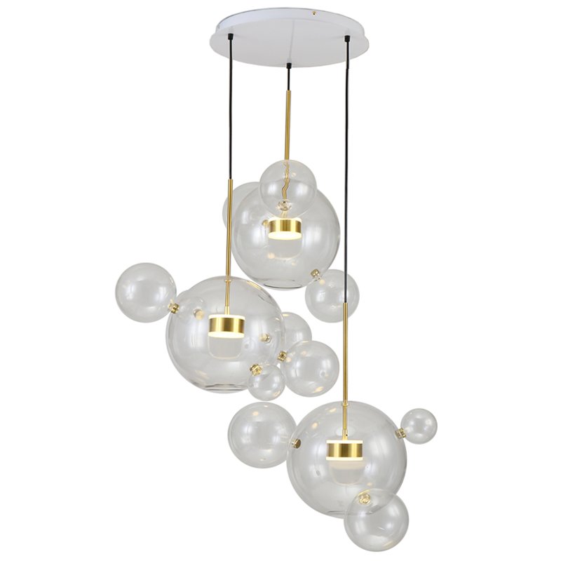 Люстра Bolle Circular Chandelier 14 BUBBLE Giopato & Coombes Прозрачный (Transparent) Латунь Люстра Bolle Circular Chandelier 14 BUBBLE Giopato & Coombes Прозрачный (Transparent) Латунь в Барнауле | Loft Concept