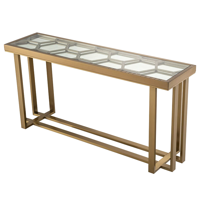 Консоль Philipp Plein Console Table Skeleton Золотой Прозрачное Стекло Консоль Philipp Plein Console Table Skeleton Золотой Прозрачное Стекло в Барнауле | Loft Concept