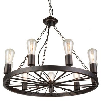 Подвесной светильник Loft Wheel Pendant 9 Коричневый винтаж Подвесной светильник Loft Wheel Pendant 9 Коричневый винтаж в Барнауле | Loft Concept