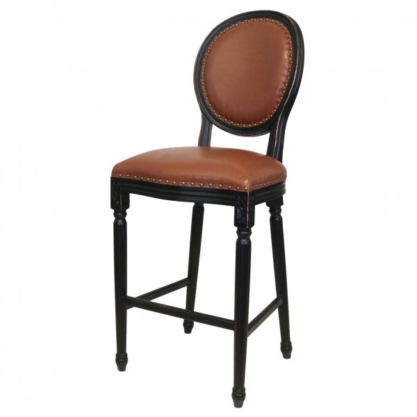 Стул French chairs Provence Bar Black Chair Черный Коричневый Стул French chairs Provence Bar Black Chair Черный Коричневый в Барнауле | Loft Concept