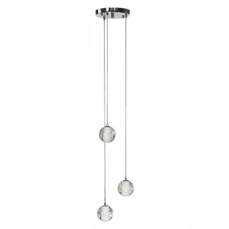 Каскадная Светодиодная Люстра Bocci 3 шара Led Crystal Glass Серебряный Прозрачное Стекло Каскадная Светодиодная Люстра Bocci 3 шара Led Crystal Glass Серебряный Прозрачное Стекло в Барнауле | Loft Concept