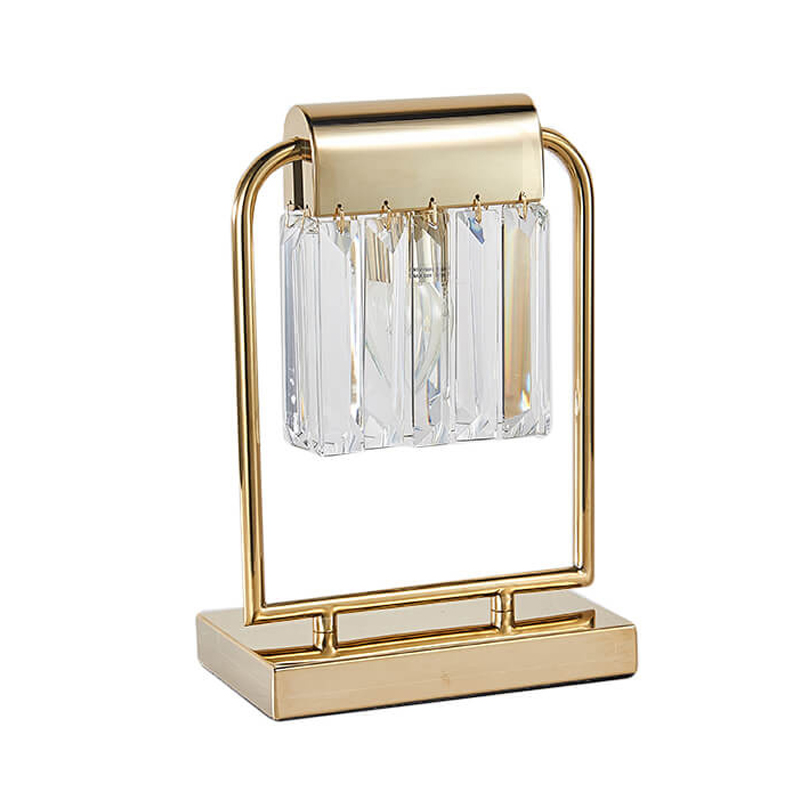 Настольная лампа Crystal Pendants gold Прозрачное Стекло Глянцевое золото Настольная лампа Crystal Pendants gold Прозрачное Стекло Глянцевое золото в Барнауле | Loft Concept