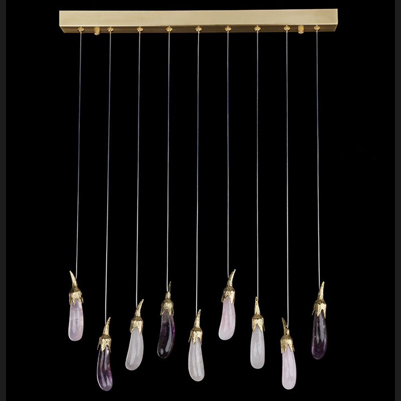 Люстра Eggplant Chandelier Line Латунь Белый Розовый пастельный Violet Dusk ( фиолетовый сумрак ) Люстра Eggplant Chandelier Line Латунь Белый Розовый пастельный Violet Dusk ( фиолетовый сумрак ) в Барнауле | Loft Concept