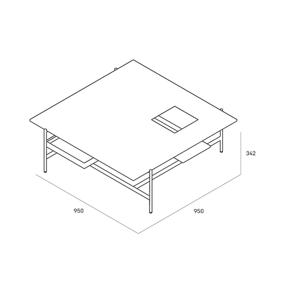 Karat журнальный столик цвета серый камень с съемным подносом в Барнауле