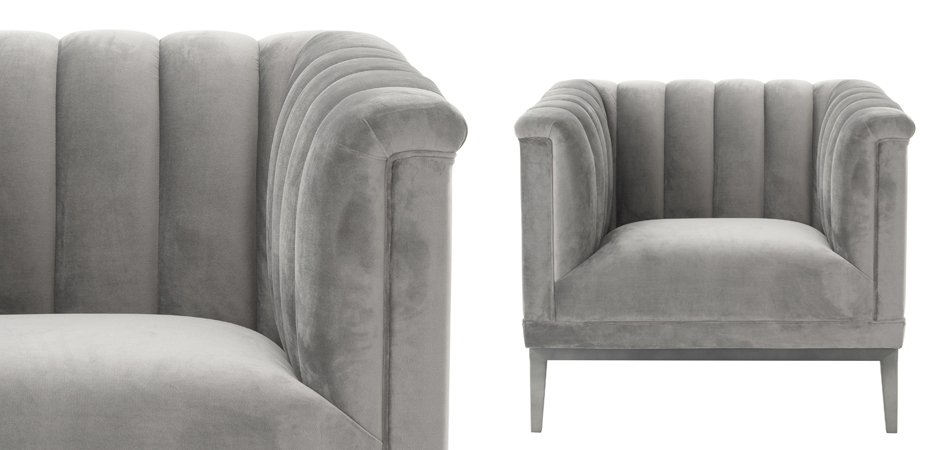 Кресло Eichholtz Chair Raffles Grey Кресло Eichholtz Chair Raffles Grey - Loft-Concept в Барнауле