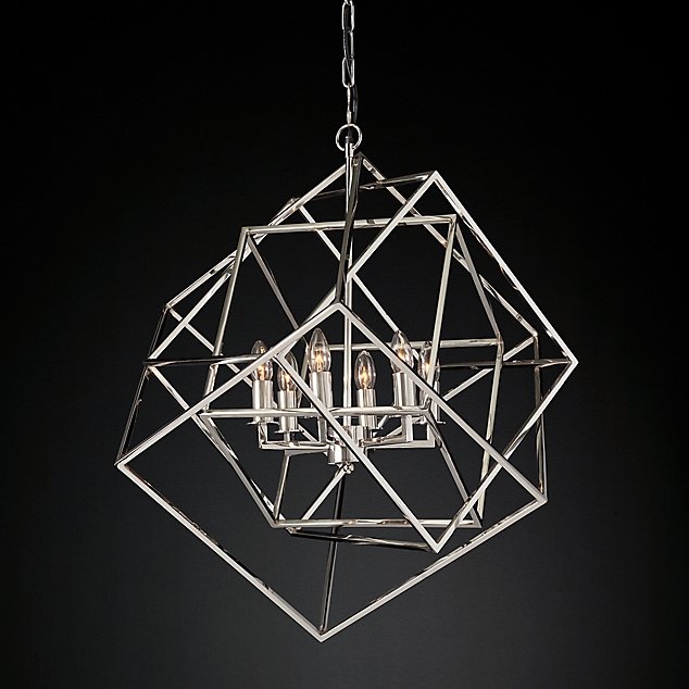 Люстра Restoration Hardware Caged Cubist Pendant Серебряный Люстра Restoration Hardware Caged Cubist Pendant Серебряный в Барнауле | Loft Concept