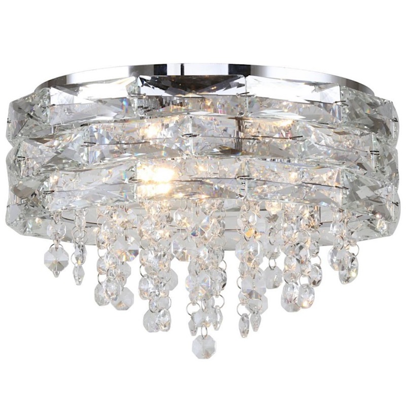 Потолочный светильник ROUL CRYSTAL LIGHT Хром Прозрачный Потолочный светильник ROUL CRYSTAL LIGHT Хром Прозрачный в Барнауле | Loft Concept