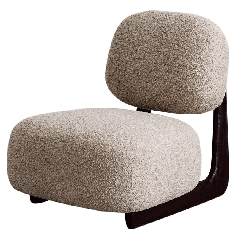 Кресло Eesa Cozy Wood Armchair Черный Бежевый Кресло Eesa Cozy Wood Armchair Черный Бежевый в Барнауле | Loft Concept