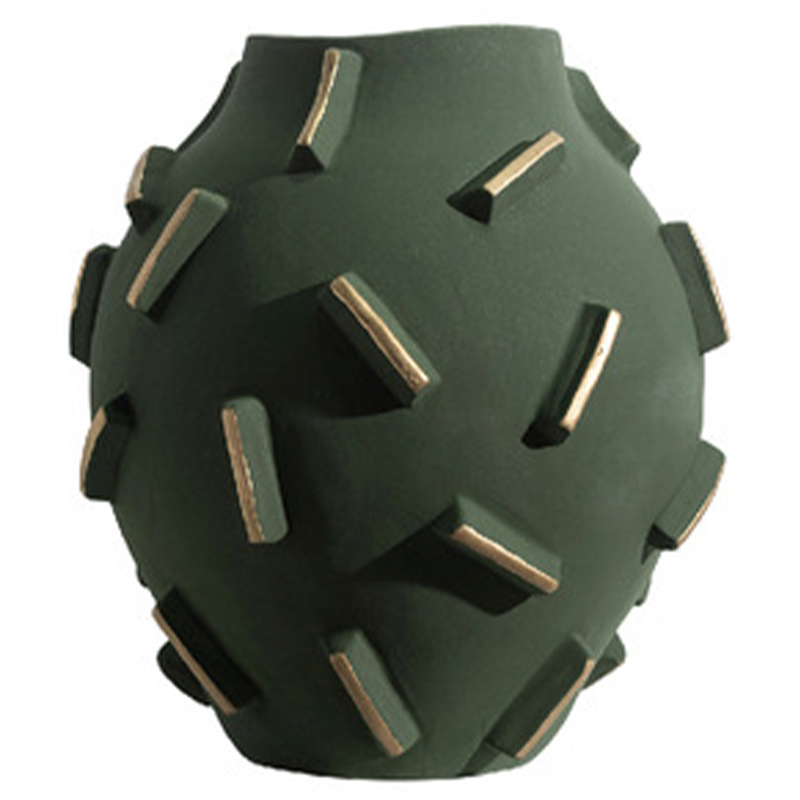 Ваза Molecule Collection Green Vase Зеленый Золотой в Барнауле | Loft Concept 