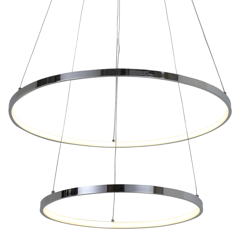 Люстра Ring Horizontal Double chromium 60+40 Хром Люстра Ring Horizontal Double chromium 60+40 Хром в Барнауле | Loft Concept