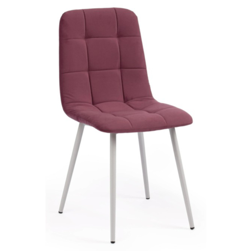 Стул Nancy Velour Plum Chair Сливовый (Plum) Белый Стул Nancy Velour Plum Chair Сливовый (Plum) Белый в Барнауле | Loft Concept