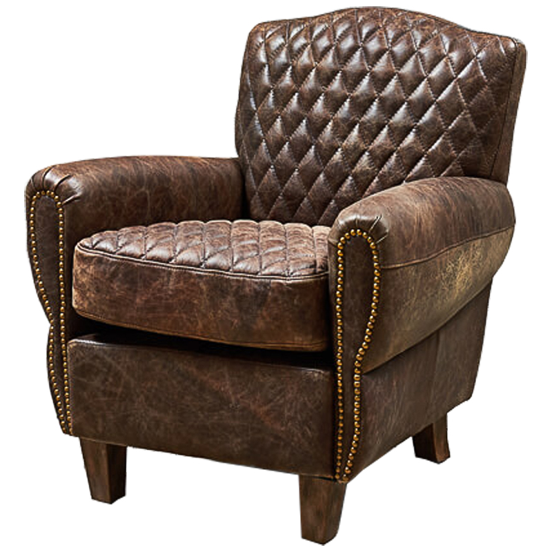 Кресло Jody Armchair Brown Leather Коричневый винтаж Коричневый Кресло Jody Armchair Brown Leather Коричневый винтаж Коричневый в Барнауле | Loft Concept