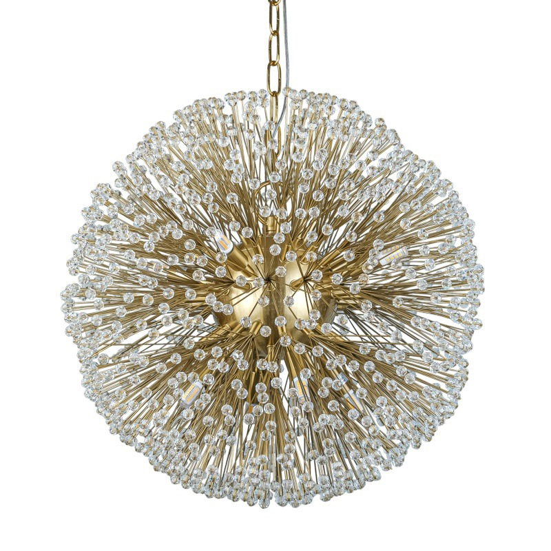 Люстра Dickinson Gold Chandelier Прозрачное Стекло Золотой Люстра Dickinson Gold Chandelier Прозрачное Стекло Золотой в Барнауле | Loft Concept