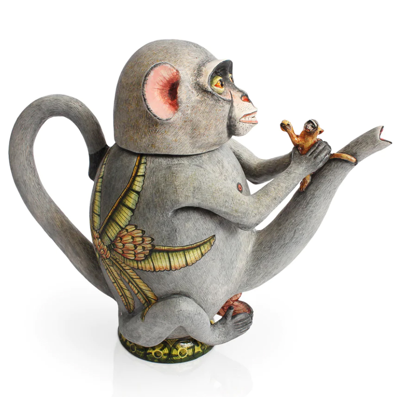 Кувшин Обезьяна с Белкой Monkey Teapot Серый Кувшин Обезьяна с Белкой Monkey Teapot Серый в Барнауле | Loft Concept