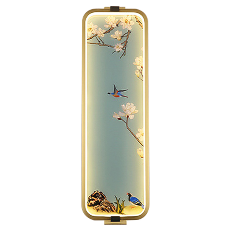 Бра Birds Oriental Scenes Wall Lamp Золотой Голубой Мульти Бра Birds Oriental Scenes Wall Lamp Золотой Голубой Мульти в Барнауле | Loft Concept