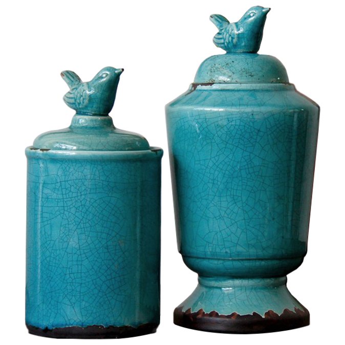 Ваза Turquoise bird Бирюзовый Ваза Turquoise bird Бирюзовый в Барнауле | Loft Concept