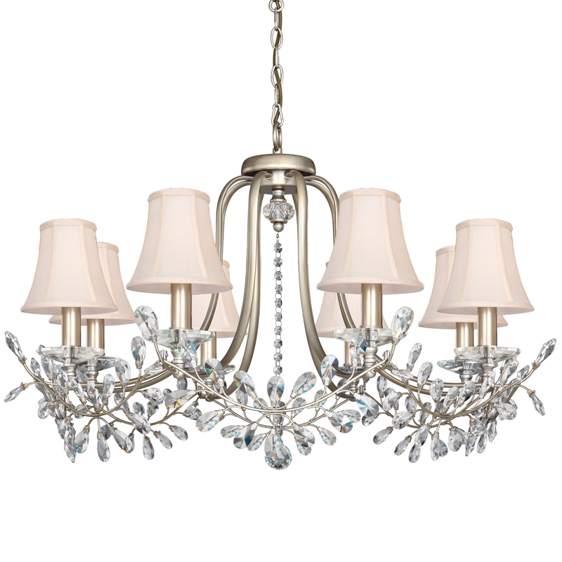 Люстра Loretta Chandelier Серебряный Прозрачный Кремовый Люстра Loretta Chandelier Серебряный Прозрачный Кремовый в Барнауле | Loft Concept