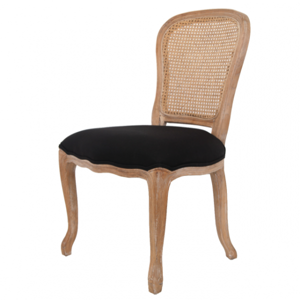 Стул French chairs Provence Neman Black Rattan Chair Черный Бежевый Стул French chairs Provence Neman Black Rattan Chair Черный Бежевый в Барнауле | Loft Concept